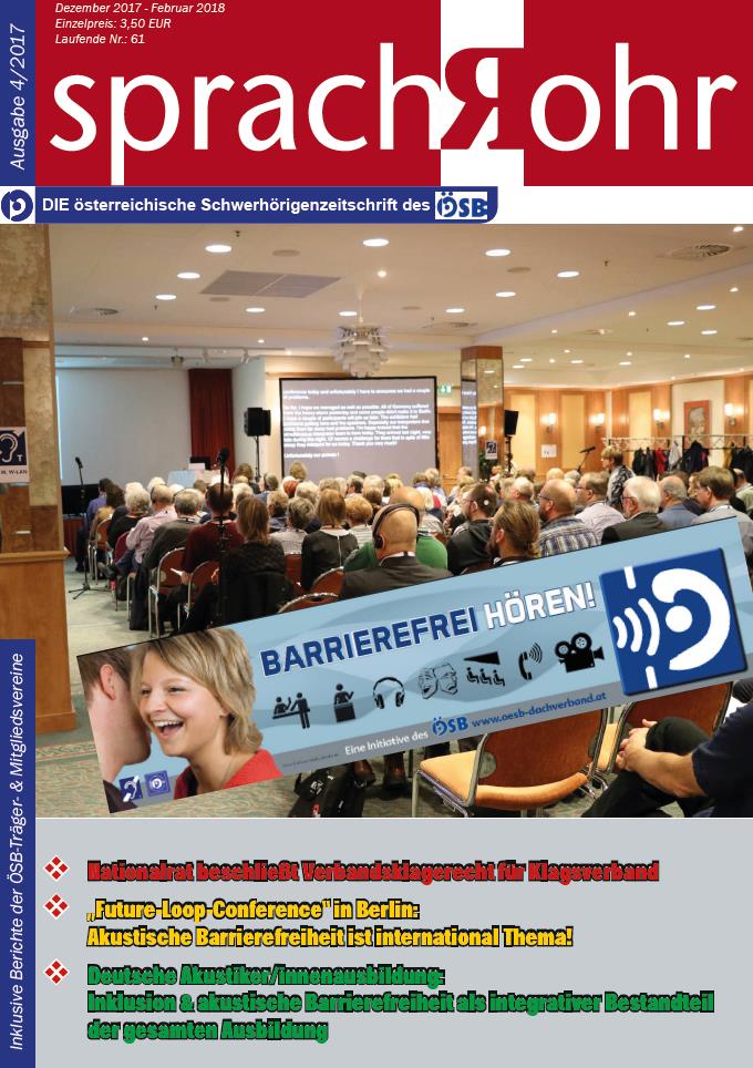 Cover Sprachrohr 4/17 Cover Sprachrohr 4/17